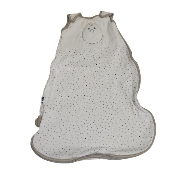 Nested Bean Zen Sack Classic Baby Sleep Sack 0-6 Months 100% Cotton Ivory & Gray - Picture 1 of 5